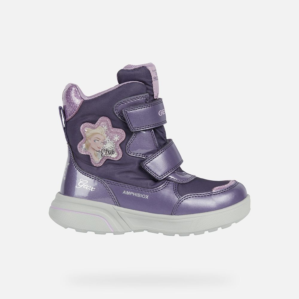 Geox Ankle Boots Purple Sveggen Abx - Geox Girls Shoes - FNIQPJ189